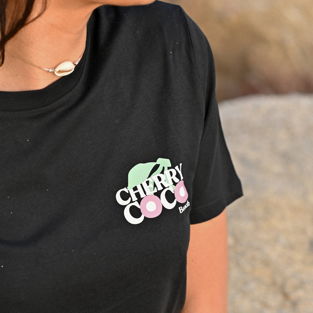 Tshirt noir Coco Beach modèle Cherry coco