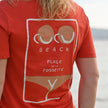 Dos T-shirt rouge Coco Beach Plage de la Fossette