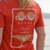 Dos T-shirt rouge Coco Beach Plage de la Fossette